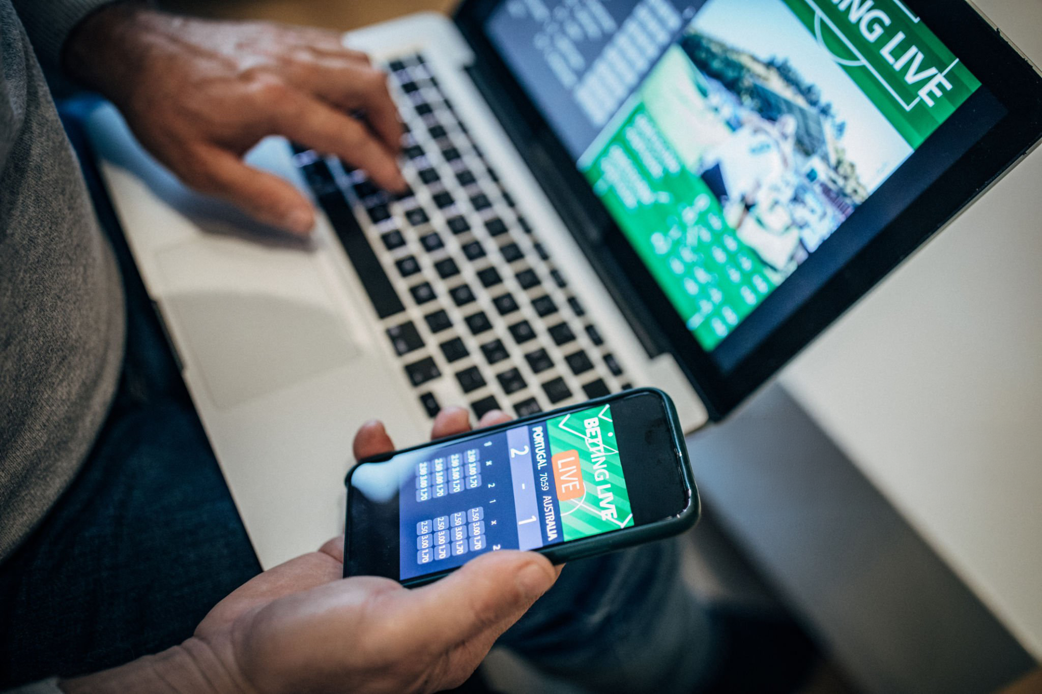 Apostas desportivas no smartphone